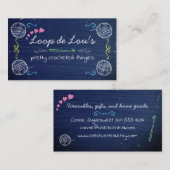 Imitate Kalkbrett Kettchen Haken Ball aus Garnen,  Visitenkarte (Vorne/Hinten)