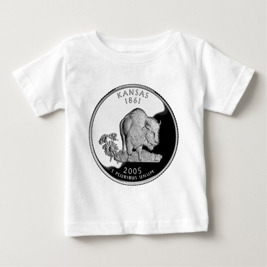 Imitate Kansas Staat Quarter Baby T-shirt (Vorderseite)