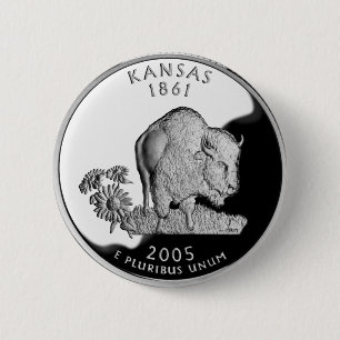 Imitate Kansas Staat Quarter Button
