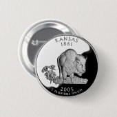 Imitate Kansas Staat Quarter Button (Vorne & Hinten)