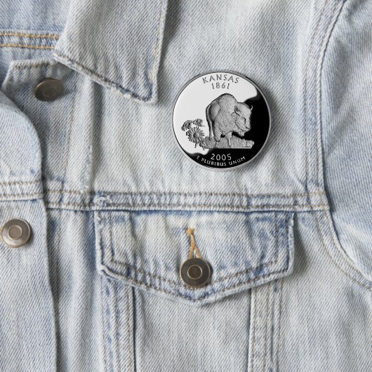 Imitate Kansas Staat Quarter Button (Beispiel)