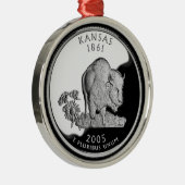 Imitate Kansas Staat Quarter Ornament Aus Metall (Rechts)