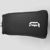 Imitate Kohlenstofffaser Mit Monogramm "D" Golf Headcover (Vorderseite)