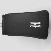 Imitate Kohlenstofffaser Mit Monogramm "H" Golf Headcover (Vorderseite)