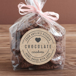 Imitate Kraft aus der Küche Zuhause gebacken mit L Runder Aufkleber