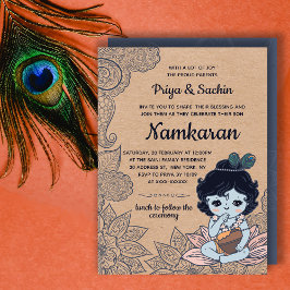 Imitate Kraft Namkaran Kindernamenszeremonie Einladung