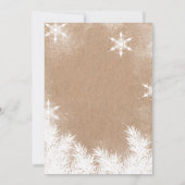 Imitate kraft Russchnee - Winterurlaub Einladung (Rückseite)