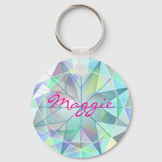 Imitate Kristall Gemstone Bling Name Schlüsselanhä Schlüsselanhänger (Vorderseite)