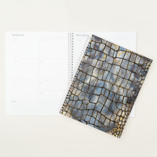 Imitate Krokodile-Textur Marmor und Gold Planer