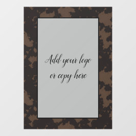 Imitate Kuh drucken Schwarz und Braun Fensterklamm Fensteraufkleber