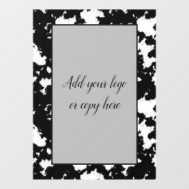 Imitate Kuh drucken Schwarz-Weiß-Fensterklammer Fensteraufkleber