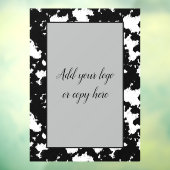 Imitate Kuh drucken Schwarz-Weiß-Fensterklammer Fensteraufkleber (Blatt 3)