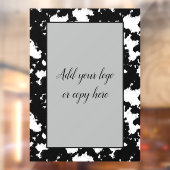 Imitate Kuh drucken Schwarz-Weiß-Fensterklammer Fensteraufkleber (Blatt 2)