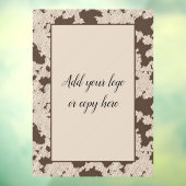 Imitate Kuh Print Brown and Cream Window Cloning Fensteraufkleber (Blatt 3)