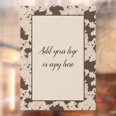 Imitate Kuh Print Brown and Cream Window Cloning Fensteraufkleber (Blatt 2)