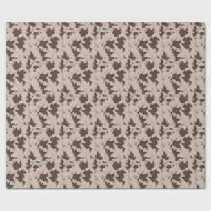 Imitate Kuh Print Brown und Creme Geschenkpapier