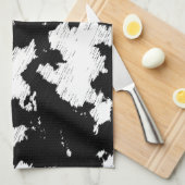 Imitate Kuh Schwarzweiß drucken Geschirrtuch (Viertel Falte)