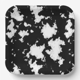Imitate Kuh Schwarzweiß drucken Pappteller