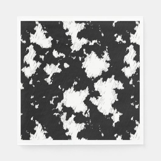 Imitate Kuh Schwarzweiß drucken Serviette (Vorderseite)