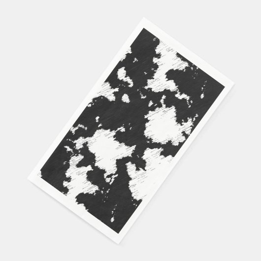 Imitate Kuh Schwarzweiß drucken Serviette (Ecke)