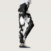 Imitate Kuhdruck, Schwarz und Weiß Leggings (Rechts)