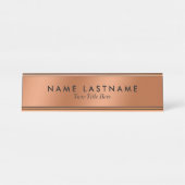 Imitate Kupfer Elegant Minimalistisch einfach mode Schreibtischnamensplakette (Vorderseite )