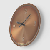 Imitate Kupfer Metal sehen Orange Fall brennen Große Wanduhr (Winkel)