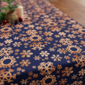Imitate Kupfer Schneeflocken Navy Blue Tableclout Tischdecke