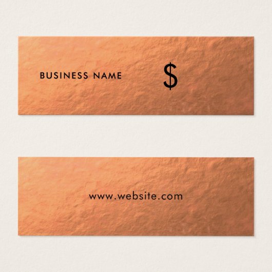 Imitate Kupferfolie braune Preismarke (Vorne & Hinten)