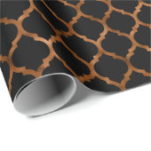 Imitate Kupferfolie und schwarze Quarzfolie Geschenkpapier (Rolleneckpunkt)