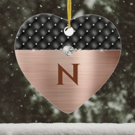 Imitate Kupfergläser und Diamantledermonogramm Keramik Ornament