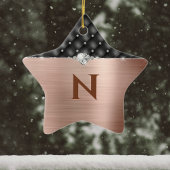 Imitate Kupfergläser und Diamantledermonogramm Keramik Ornament