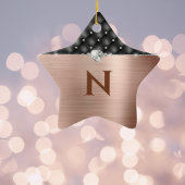 Imitate Kupfergläser und Diamantledermonogramm Keramik Ornament