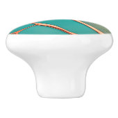 Imitate Kupferleitungen mit aquamarinem Hintergrun Keramikknauf (Seitenansicht)