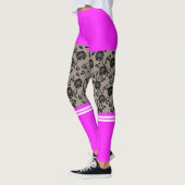 Imitate Lace Fishnet Rose Lila Kurz Socken Legging Leggings (Links)