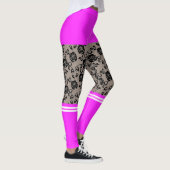 Imitate Lace Fishnet Rose Lila Kurz Socken Legging Leggings (Rechts)