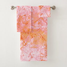 Imitate Lachsleder, weißlich Badhandtuch Set