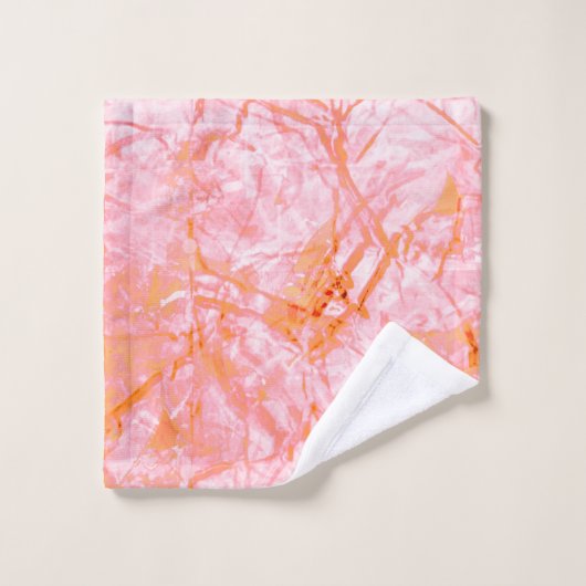 Imitate Lachsleder, weißlich Badhandtuch Set (Waschlappen)