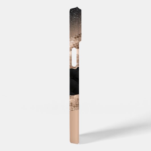 Imitate Lashes Black Rose Gold Glitzer Case-Mate iPhone Hülle (Rückseite / Rechts)