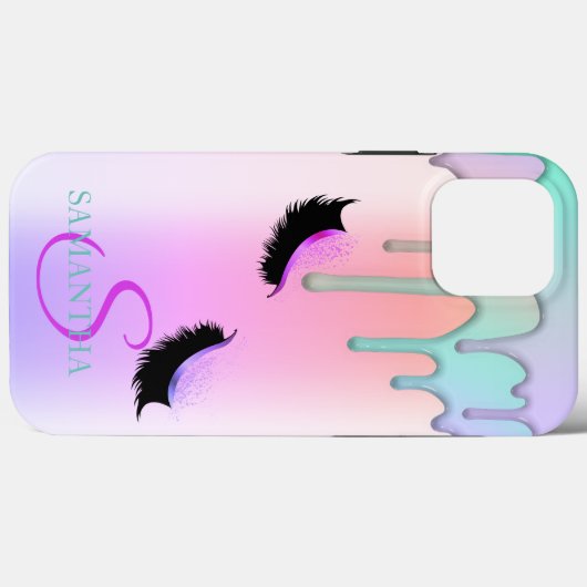 Imitate Lashes Glitzer Farbige Tropfen Case-Mate iPhone Hülle (Rückseite (Horizontal))