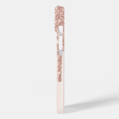 Imitate Lashes Glitzer Rose Gold Tropfen Case-Mate iPhone Hülle (Rückseite / Links)