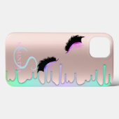 Imitate Lashes Rainbow Tropfen Rose Gold Case-Mate iPhone Hülle (Rückseite (Horizontal))