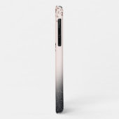 Imitate Lashes Schwarzer Glitzer Diamonds Rose Gol Case-Mate iPhone Hülle (Hinten/Links)