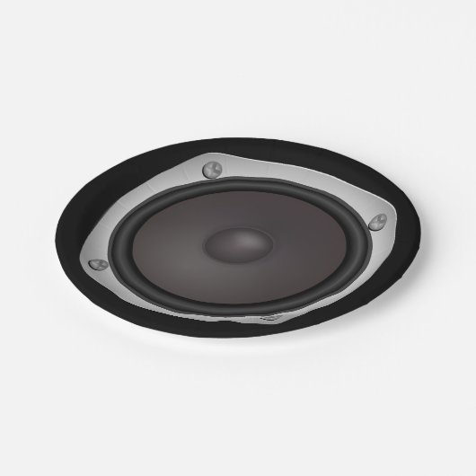 Imitate Lautsprecher Pappteller (Schrägansicht)