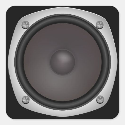 Imitate Lautsprecher Quadratischer Aufkleber (Vorderseite)