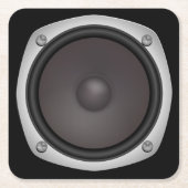 Imitate Lautsprecher Rechteckiger Pappuntersetzer (Vorderseite)