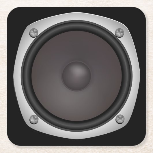 Imitate Lautsprecher Rechteckiger Pappuntersetzer (Vorderseite)