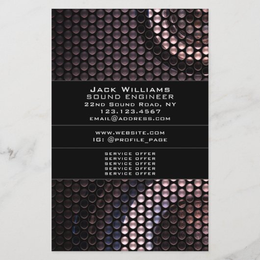 Imitate Lautsprecher sieht aus Flyer (Hinten)