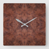 Imitate Leather #1 Quadratische Wanduhr (Vorderseite)