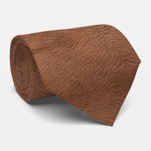 Imitate Leather Brown Krawatte (Gerollt)